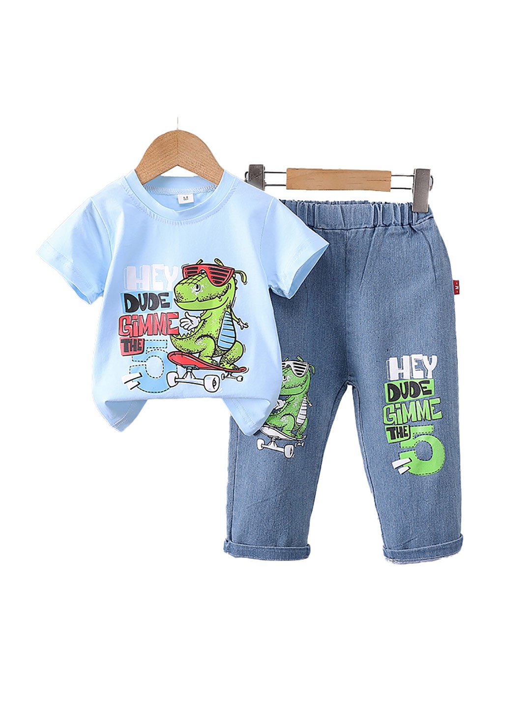 

StyleCast x Revolte Boys Blue Graphic Printed T-shirt with Trousers