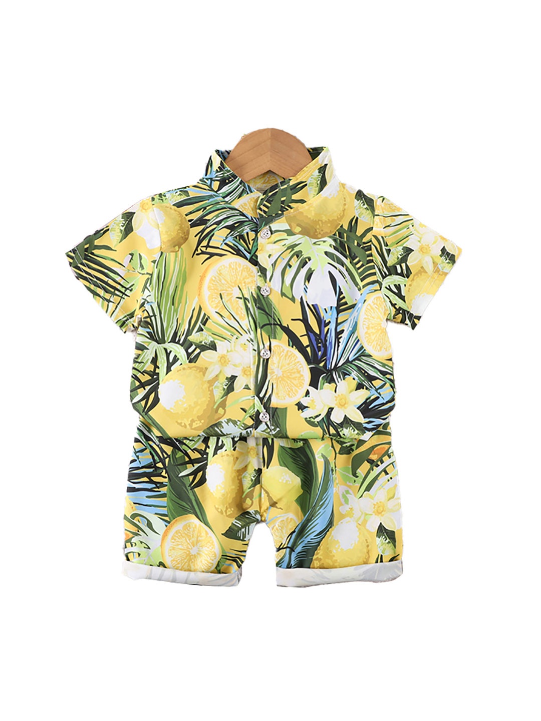 

StyleCast x Revolte Boys Printed Shirt with Shorts, Yellow