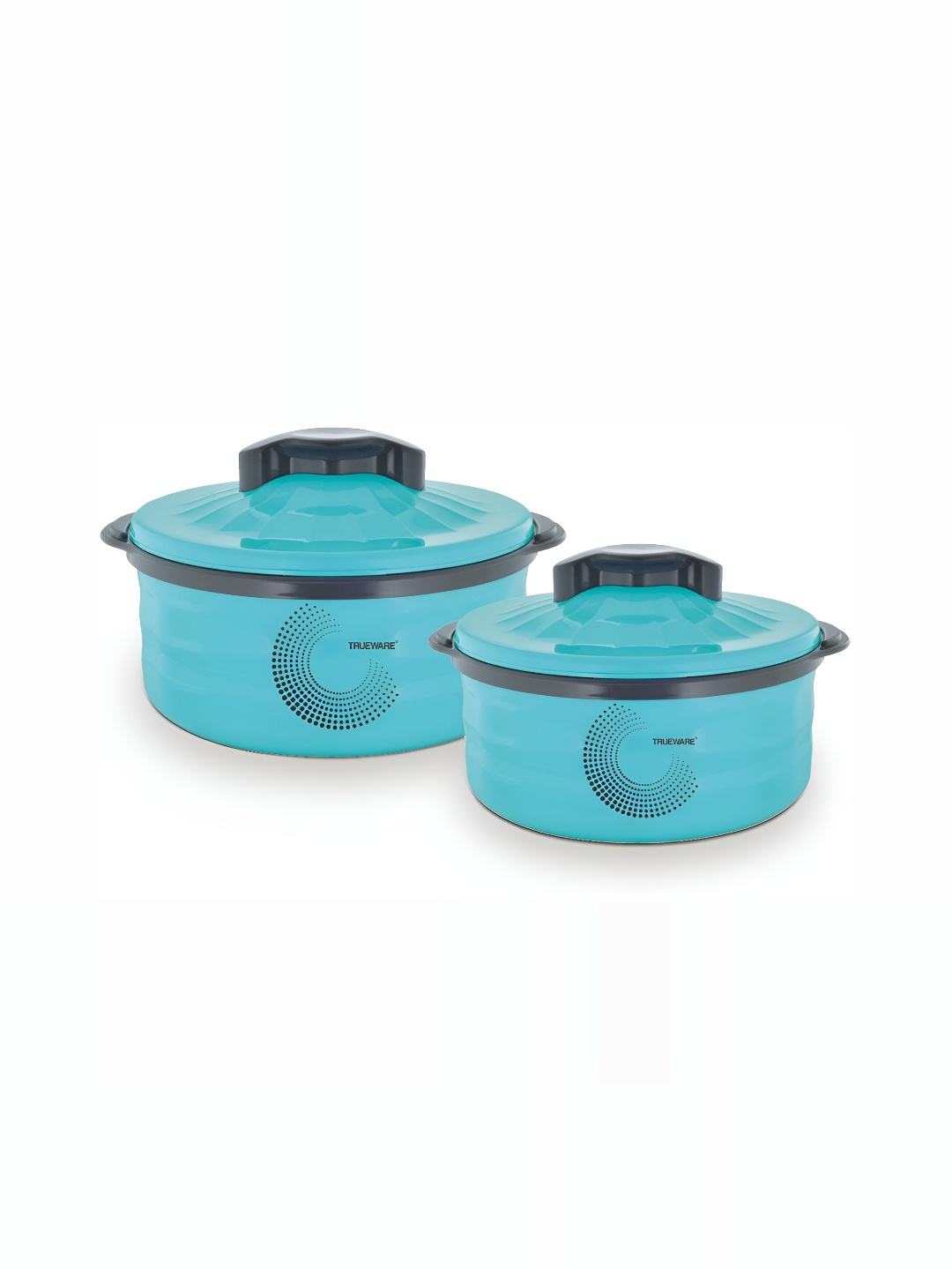 

Trueware Blue & Grey 2 Pcs Stainless Steel Dishwasher Safe Casserole Set