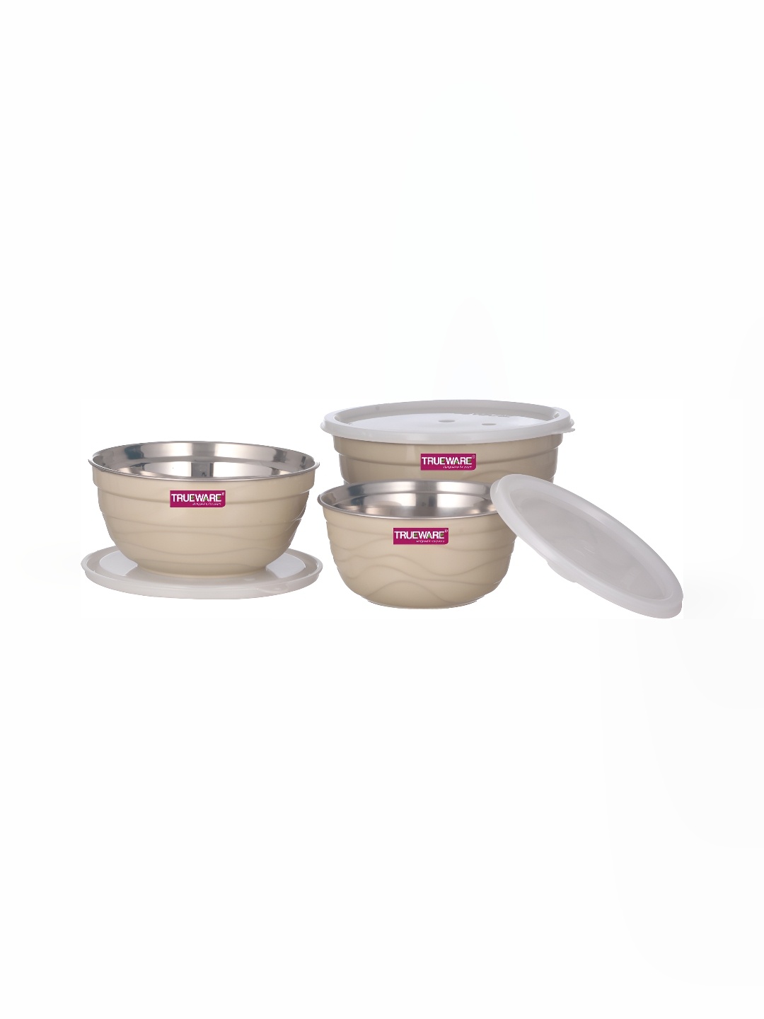 

Trueware Beige 3 Pcs Dishwasher Safe Food Containers