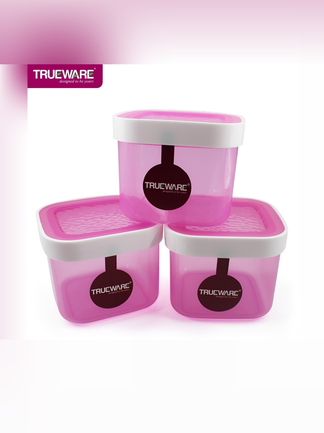 

Trueware Pink & White 6 Pieces Dishwasher Safe Food Containers