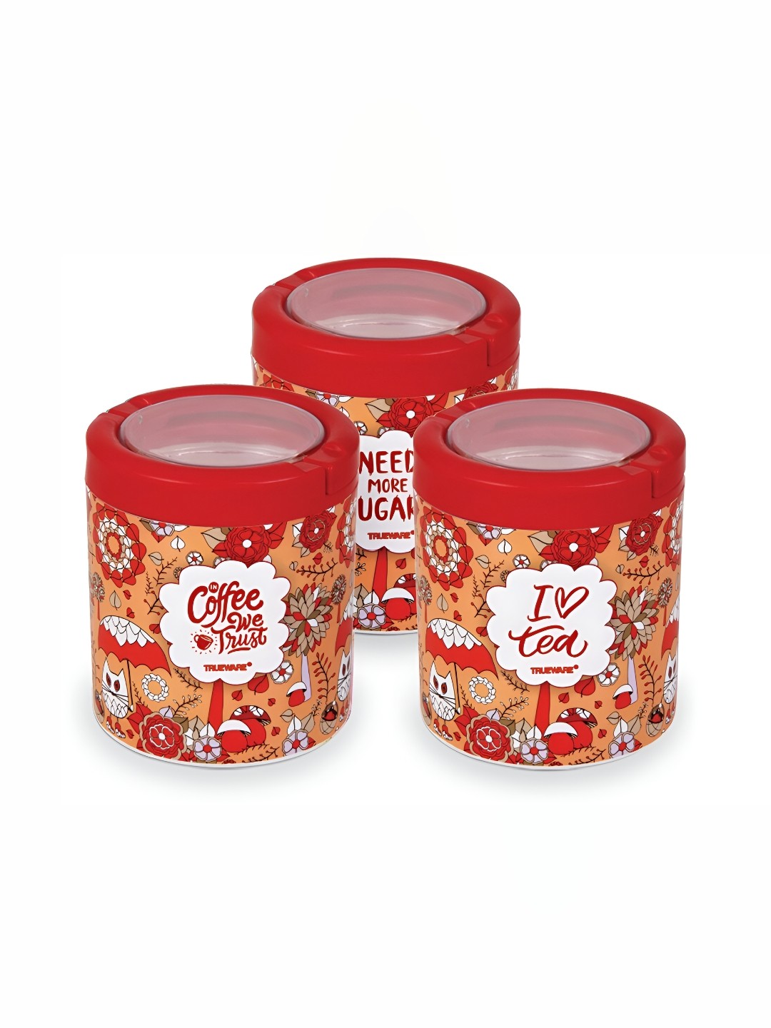 

Trueware Red 3 Pieces Dishwasher Safe Food Container 750 ml