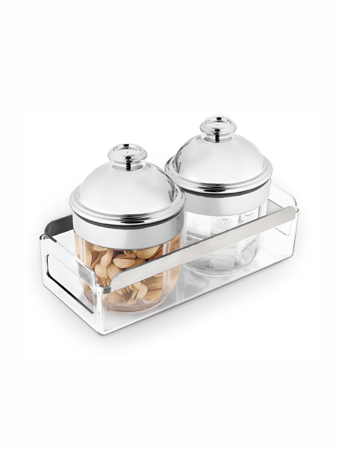 

Trueware Silver-Toned 2 Pieces Dishwasher Safe Food Containers 500 ml