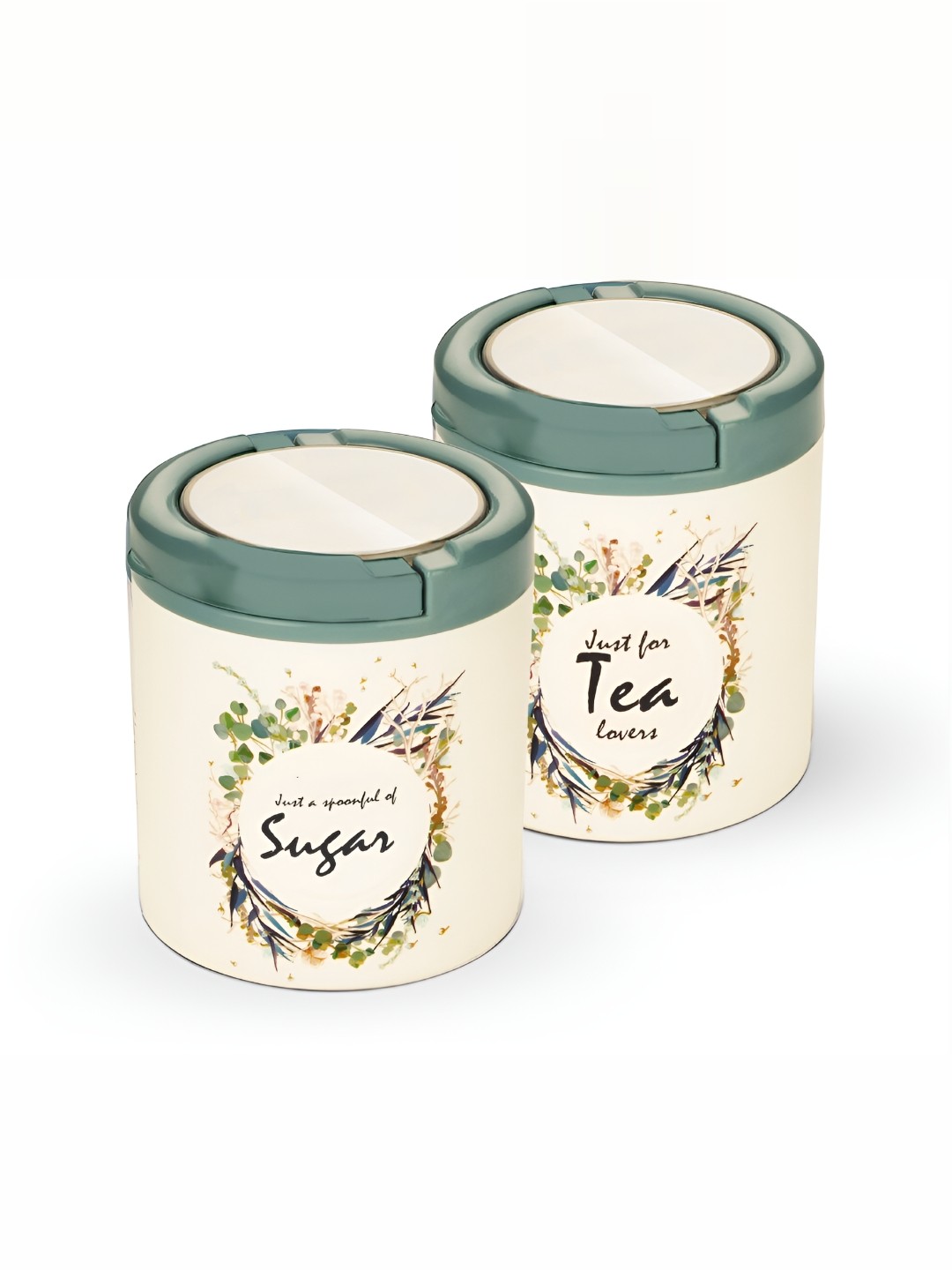 

Trueware Off White & Green Printed 2 Pieces Dishwasher Safe Food Containers 750ml