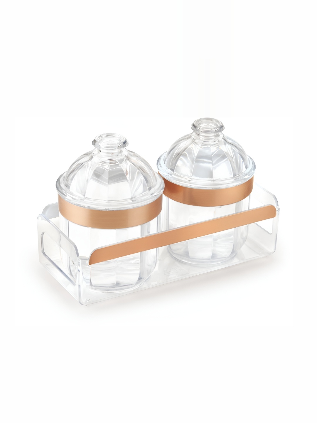 

Trueware Transparent & Gold-Toned 2 Pcs Dishwasher Safe Food Containers