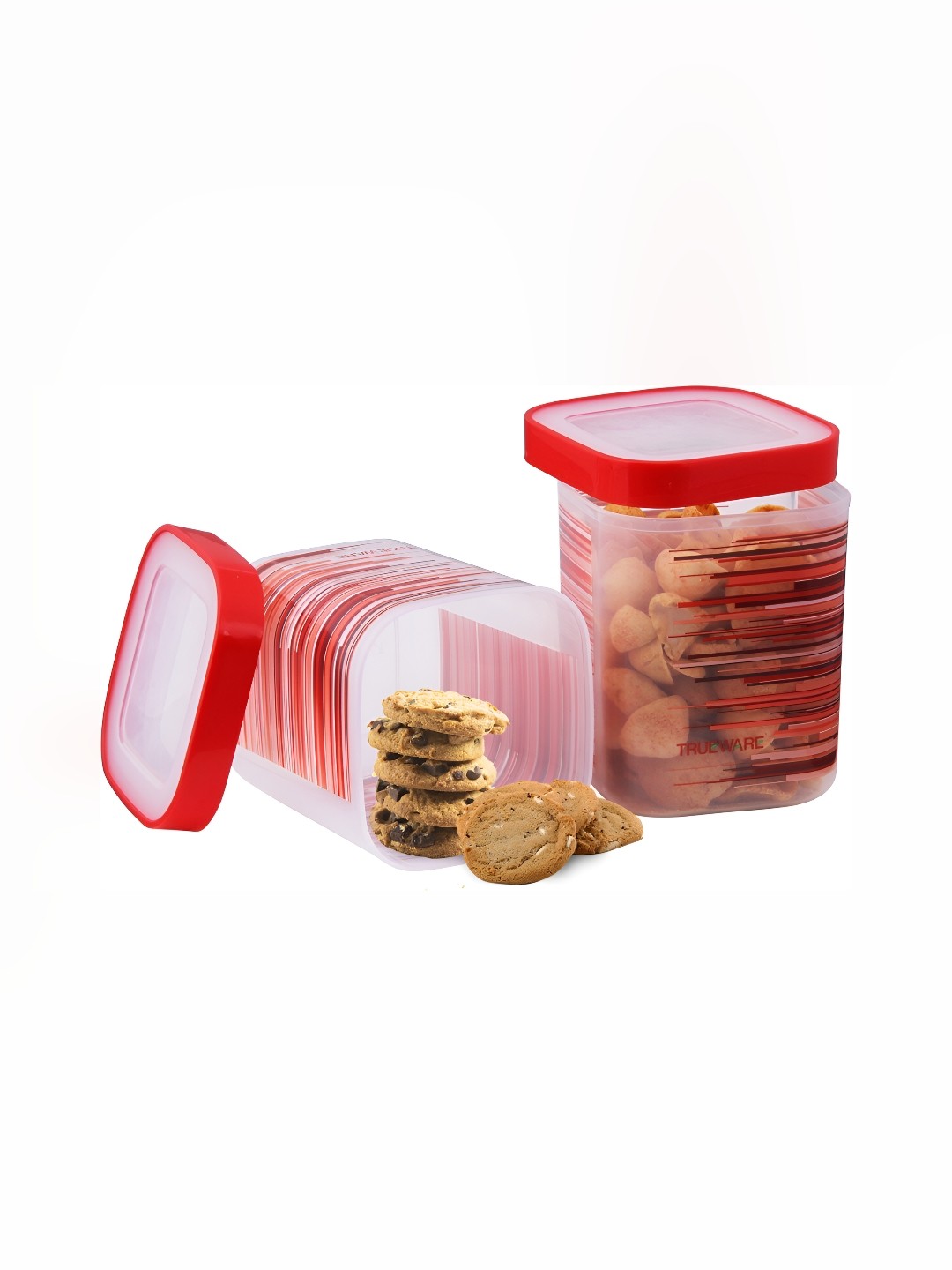 

Trueware Red & White 6 Pieces Dishwasher Safe Food Container