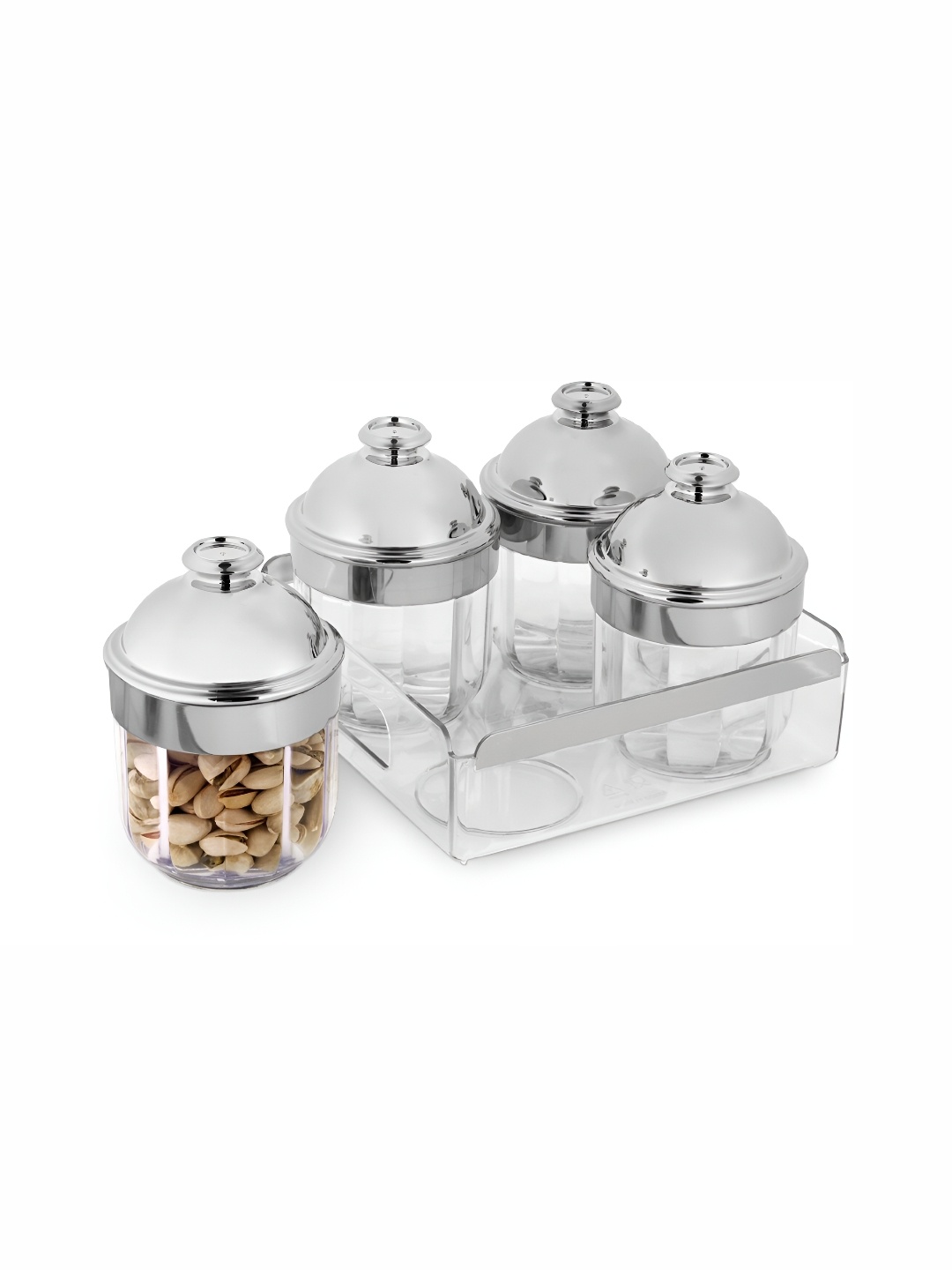 

Trueware Silver-Toned 4 Pieces Dishwasher Safe Food Container 500 ml
