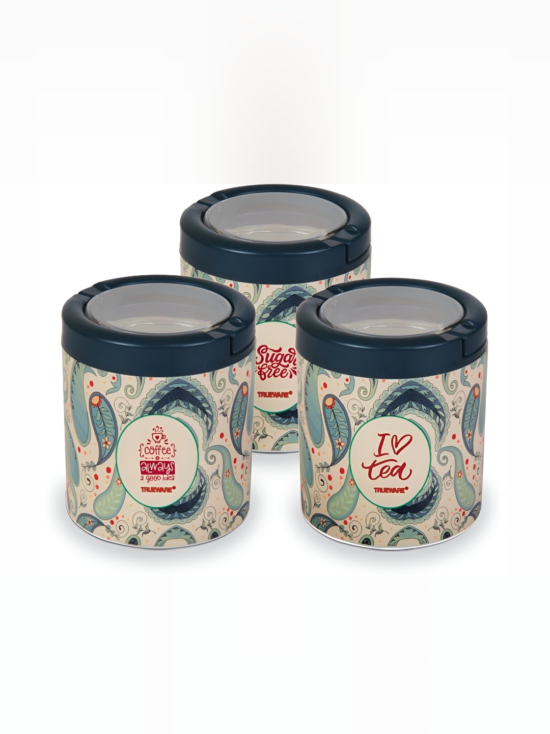 

Trueware Green 3 Pieces Plastic Dishwasher Safe Food Container 750 ml