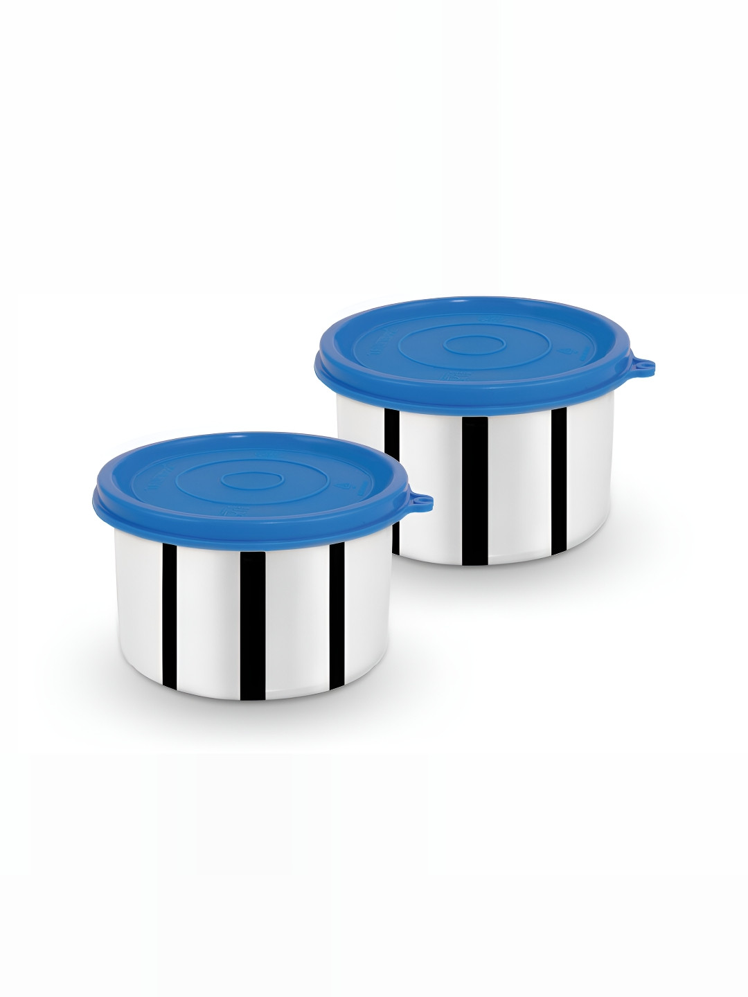 

Trueware Silver-Toned & Blue 2 Pcs Stainless Steel Dishwasher Safe Food Container