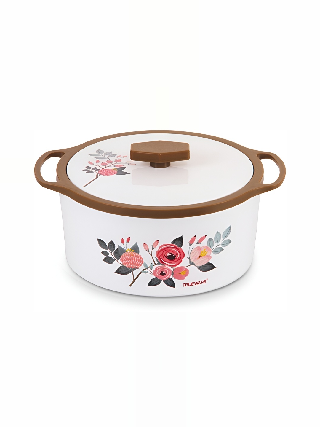 

Trueware White & Brown Stainless Steel Dishwasher Safe Casserole 3 L
