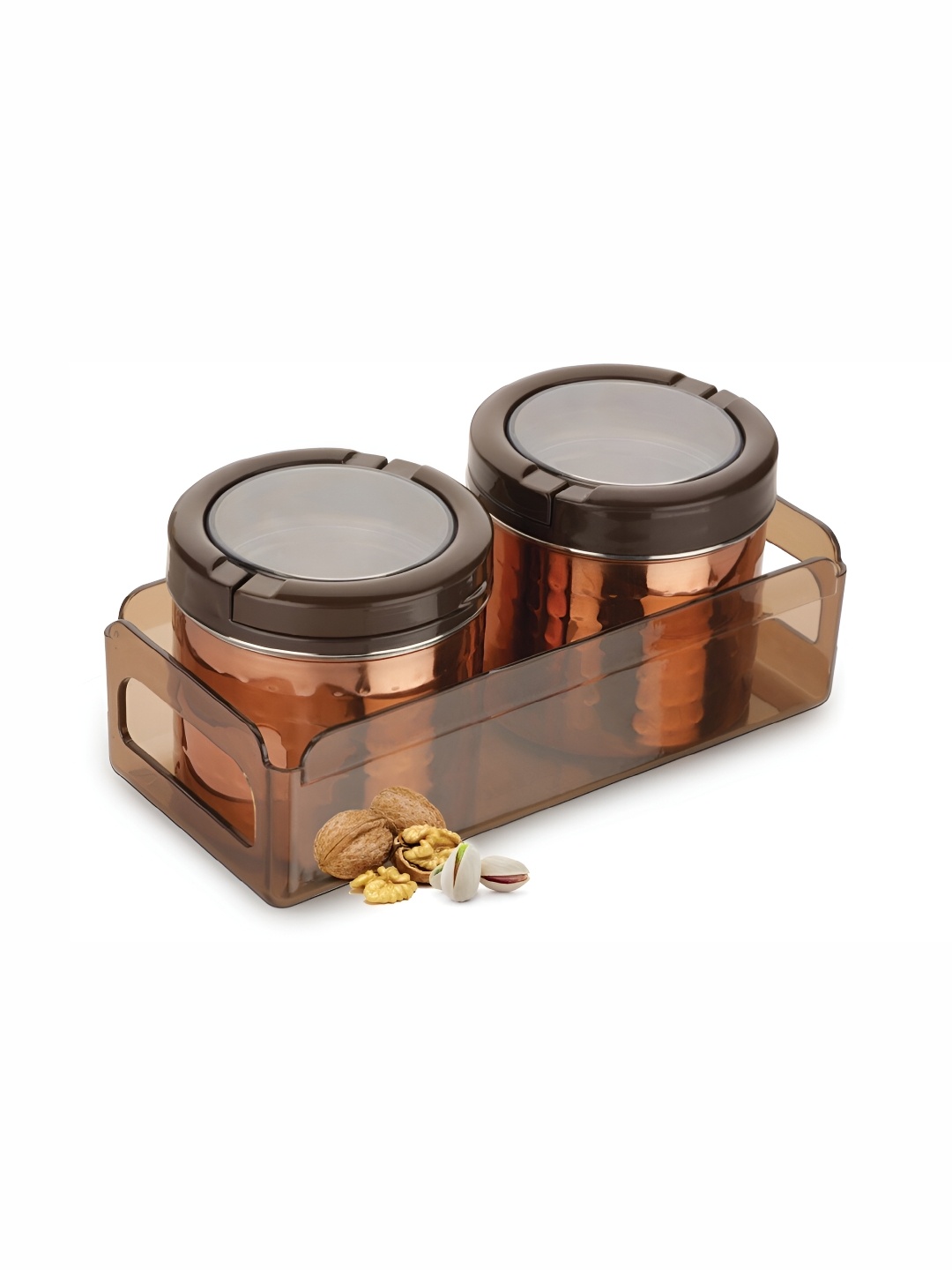 

Trueware Brown 2 Pieces Stainless Steel Dishwasher Safe Food Container 500 ml