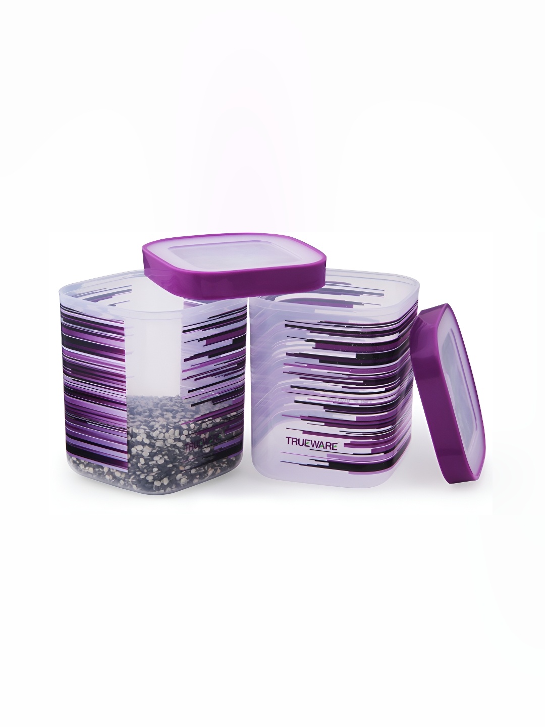 

Trueware Purple & White 9 Pieces Dishwasher Safe Food Container
