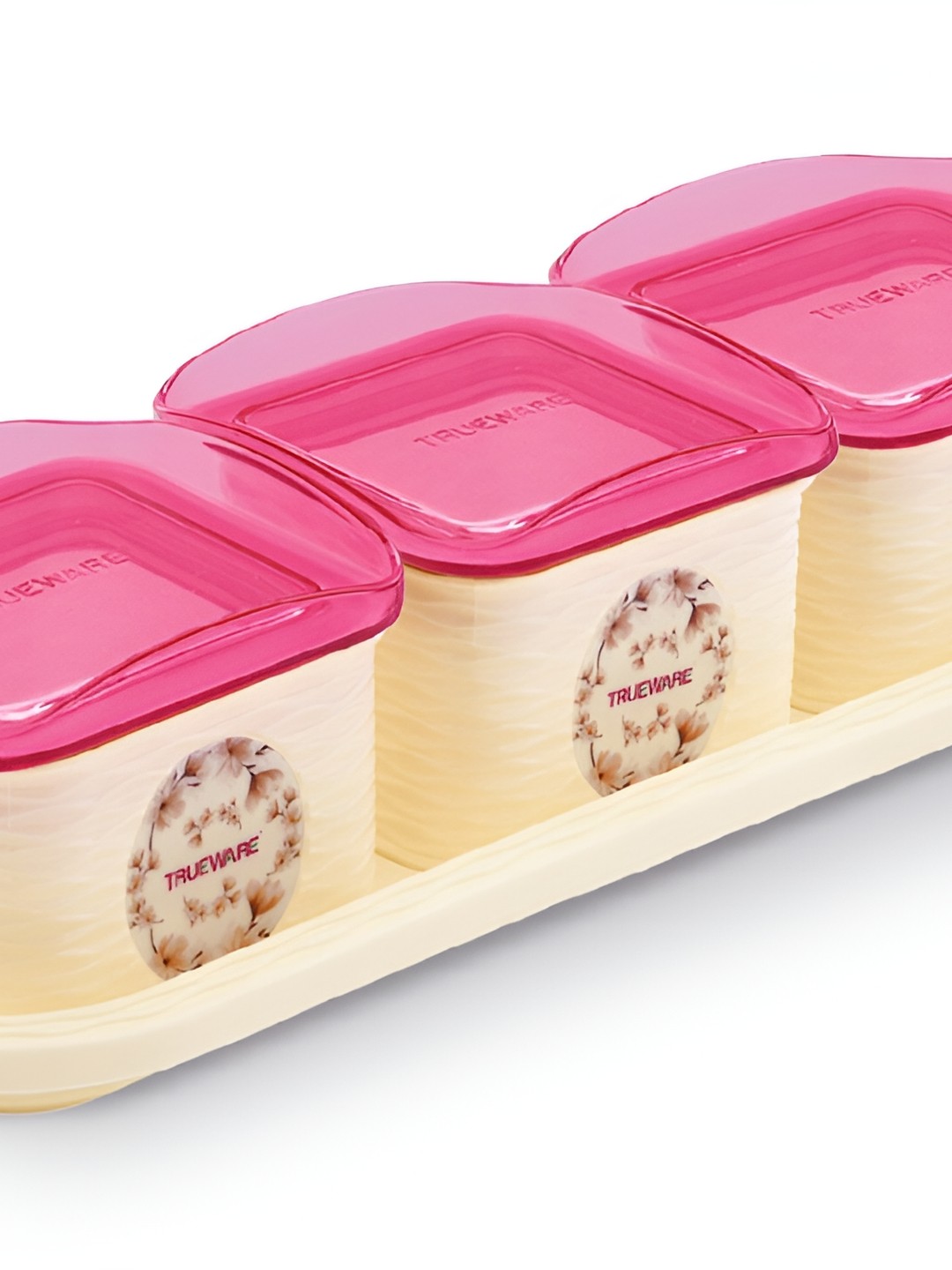 

Trueware Pink & Beige 3 Pieces Food Containers