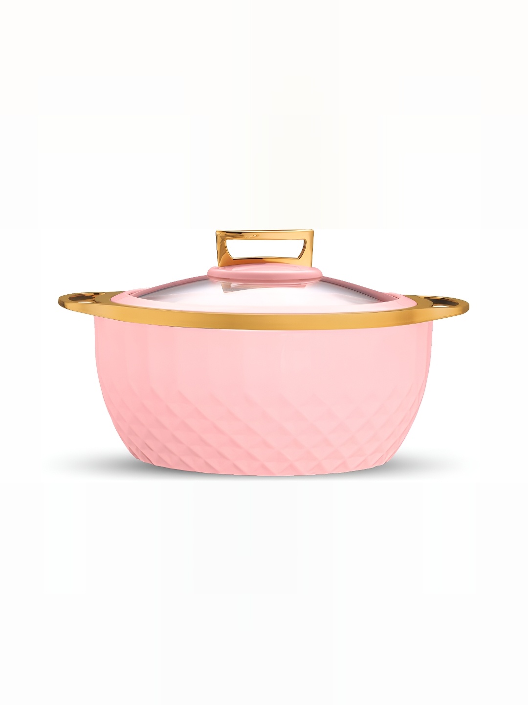 

Trueware Pink & Gold toned Stainless Steel Dishwasher Safe Casserole