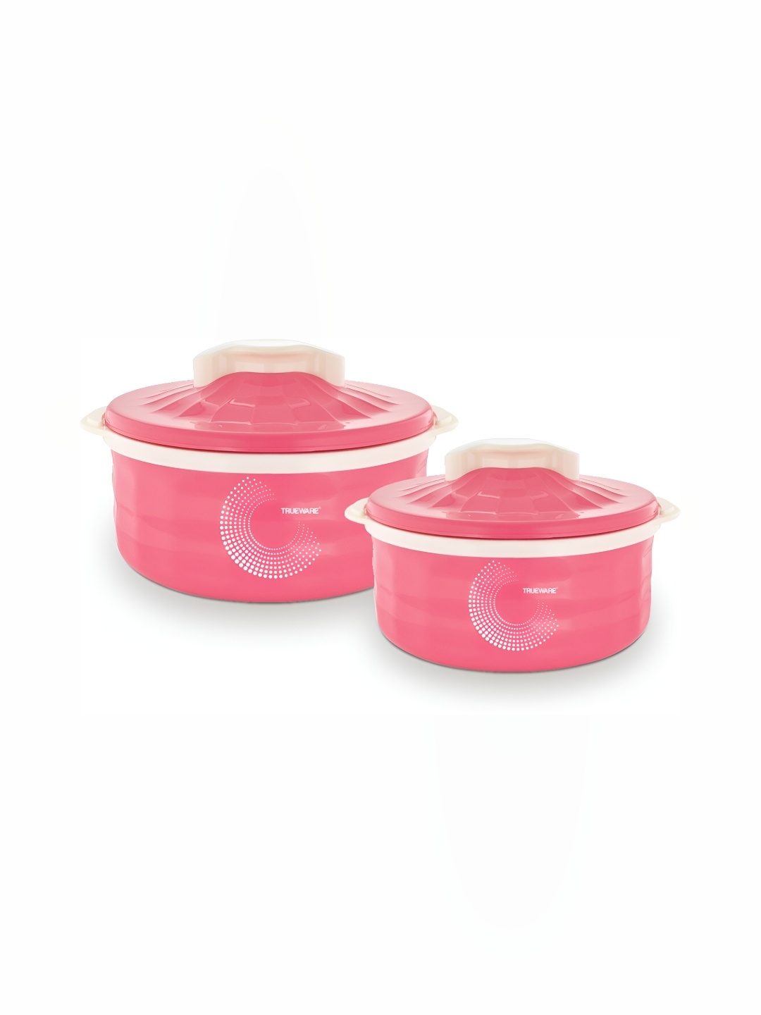 

Trueware Pink 2 Pcs Stainless Steel Dishwasher Safe Casserole Set