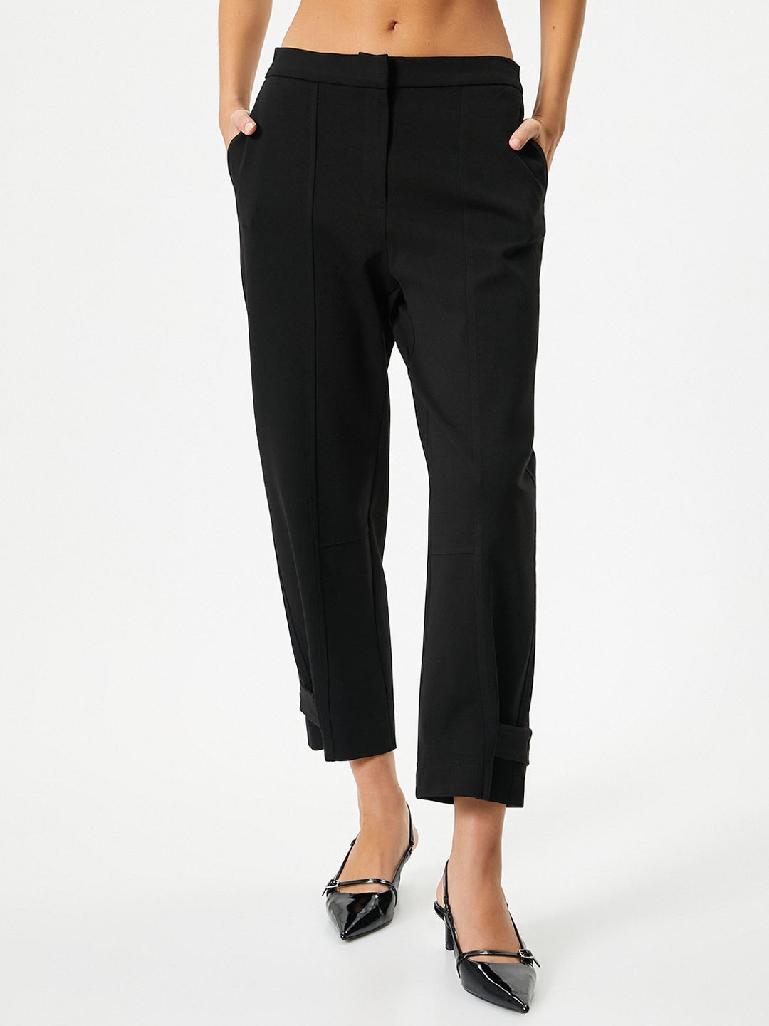 

Koton Women Flared Trousers, Black