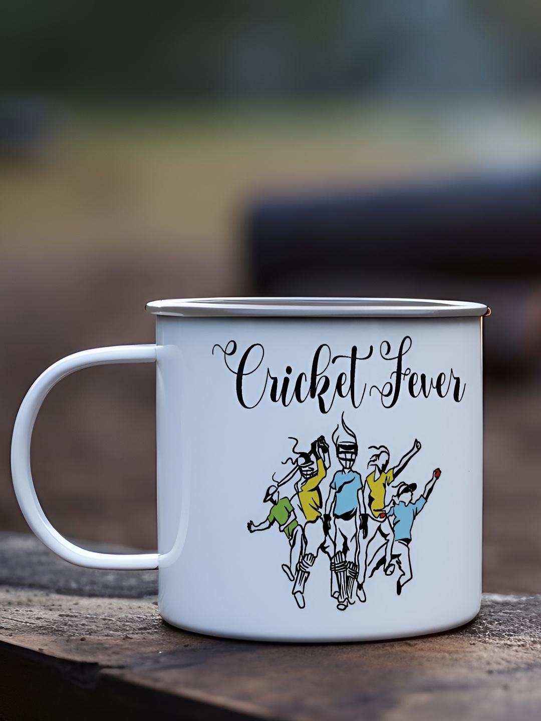 

Indigifts White Printed Steel Mug 250 ML
