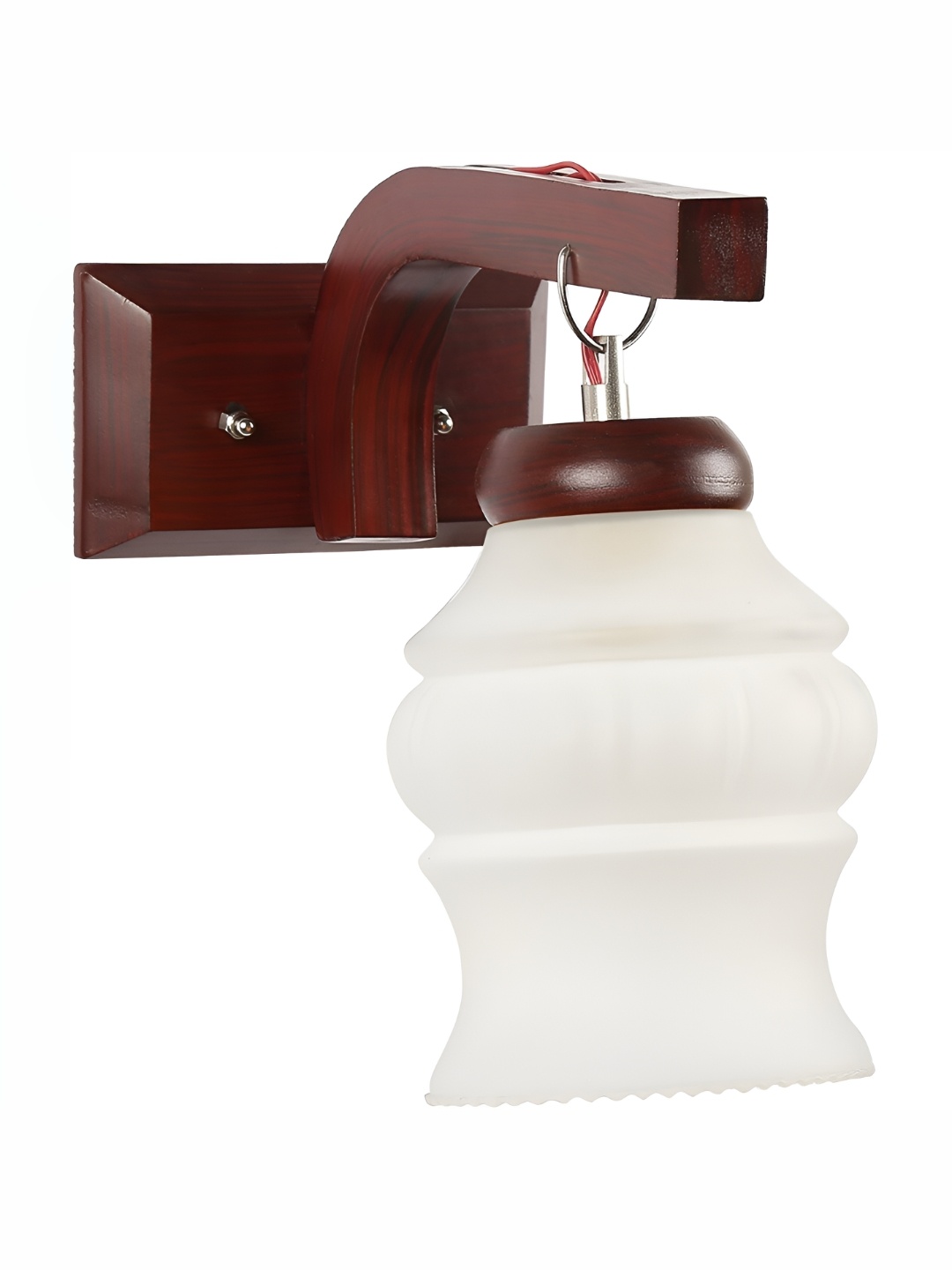 1ST TIME White & Brown Glass Contemporary Wall Lamp