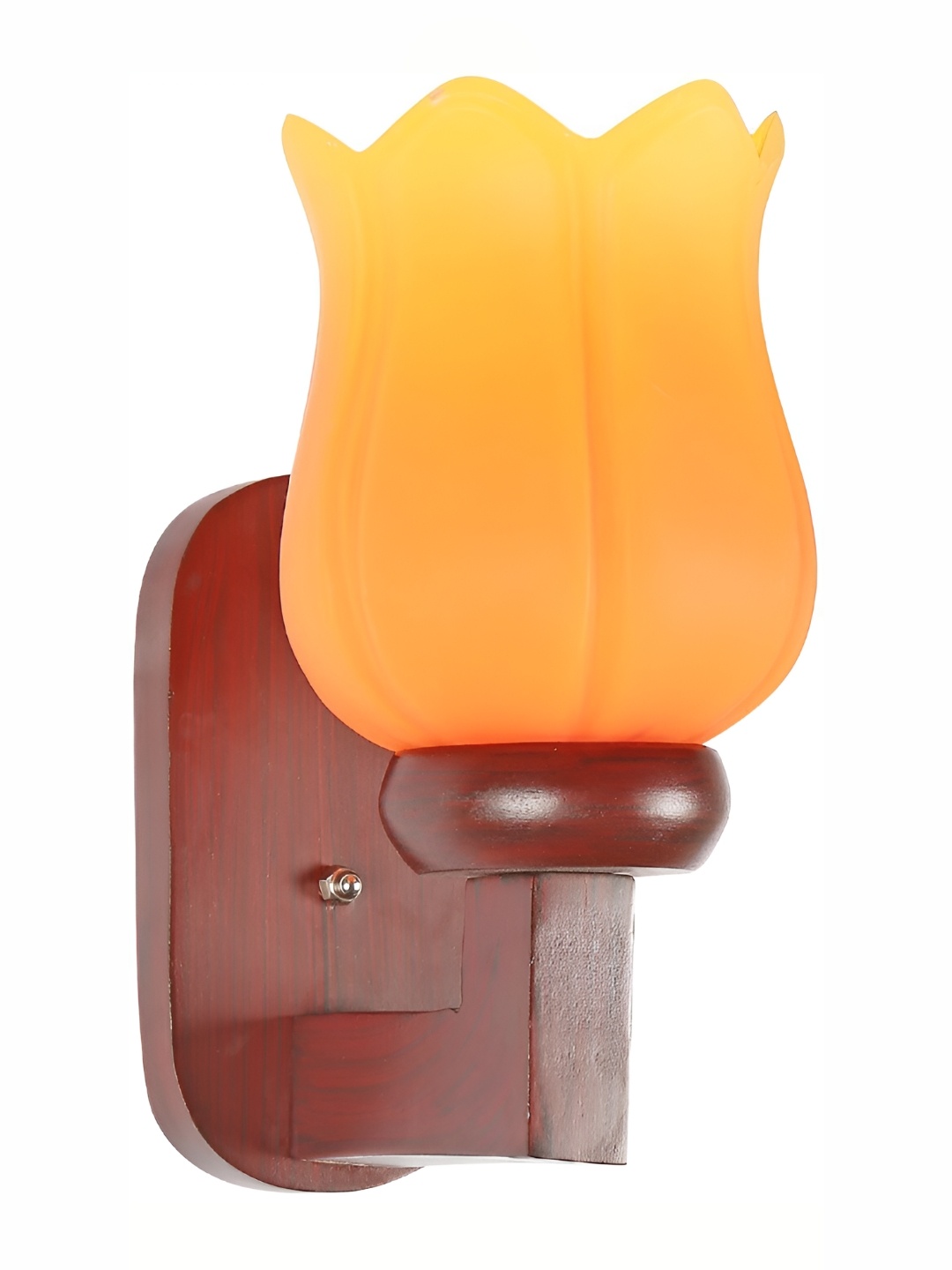 

1ST TIME Brown & Yellow Glass Traditional Abstract Shaped Shaped Wall Lamp