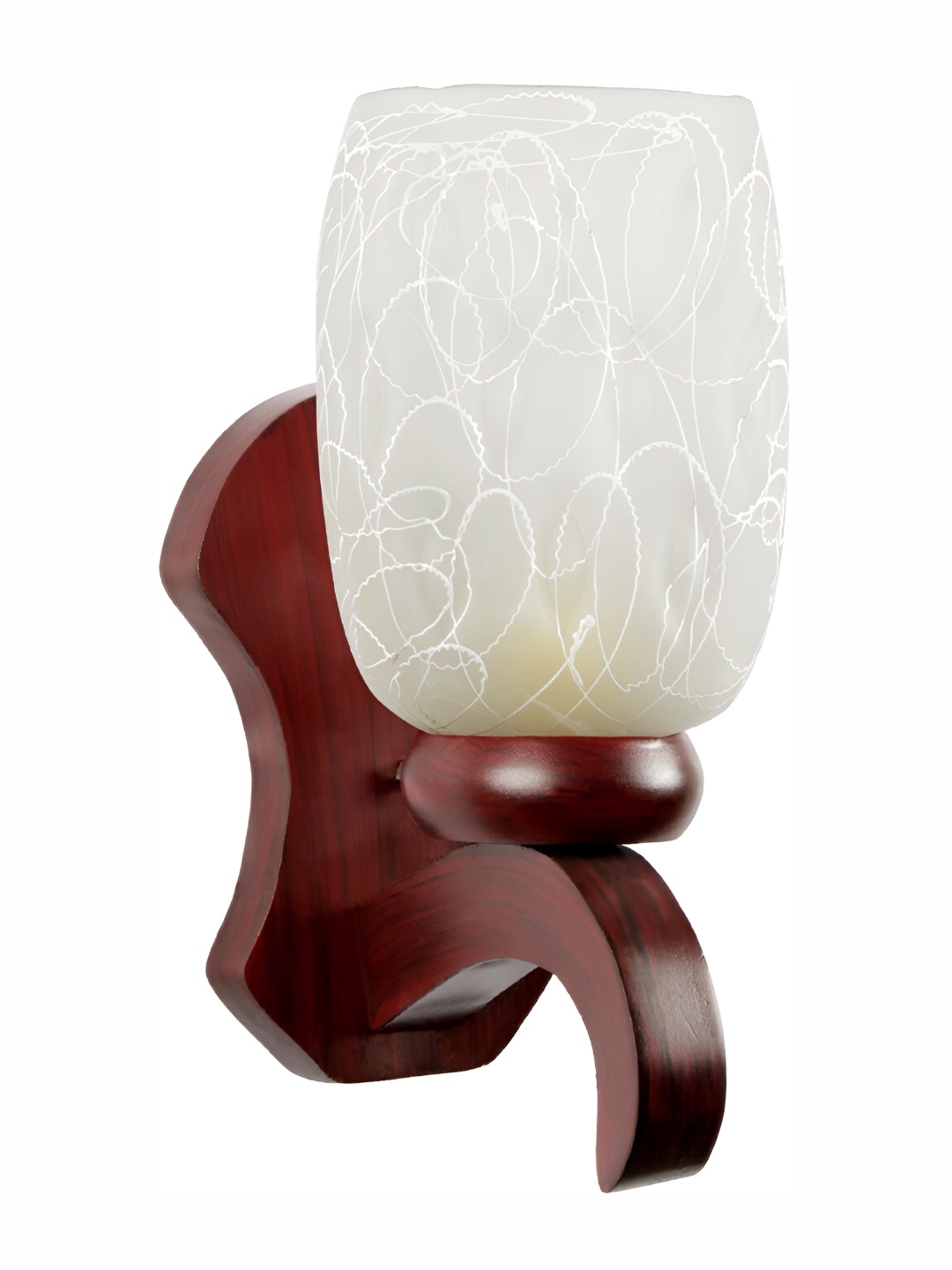 

1ST TIME White & Brown Glass Traditional Rectangle Shaped Wall Lamp