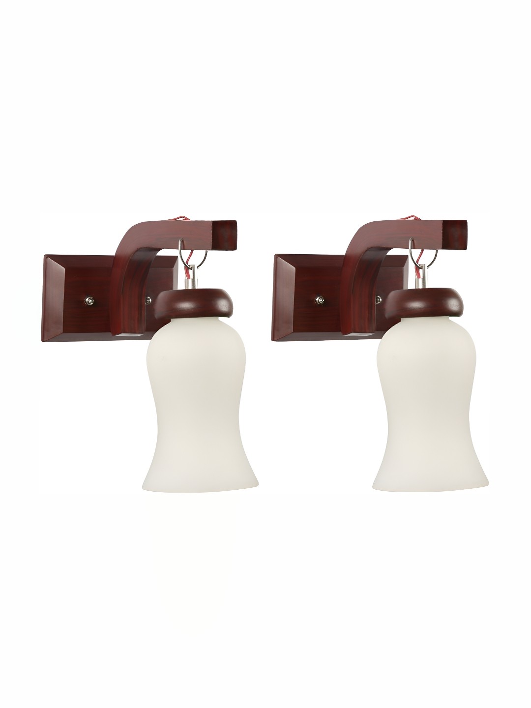 

1ST TIME White & Brown Glass Traditional Wall Lamp