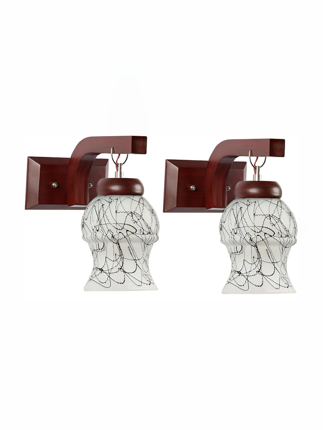

1ST TIME White & Brown Glass Traditional Rectangle Shaped Wall Lamp
