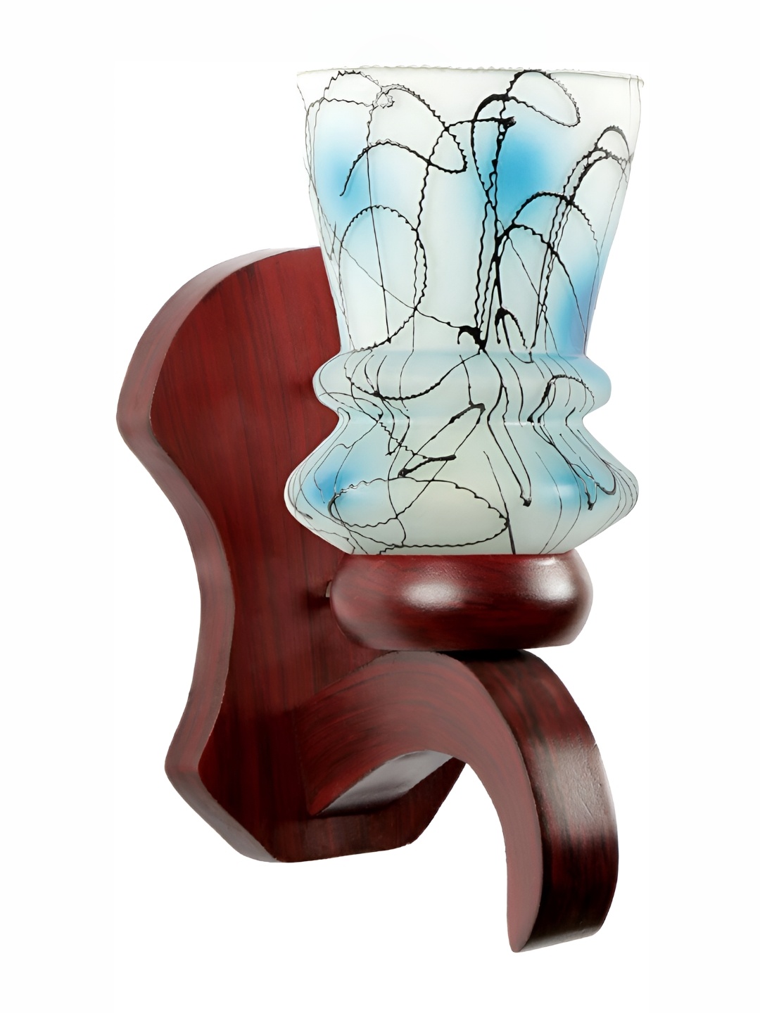 

1ST TIME Brown & Blue Glass Traditional Wall Lamp