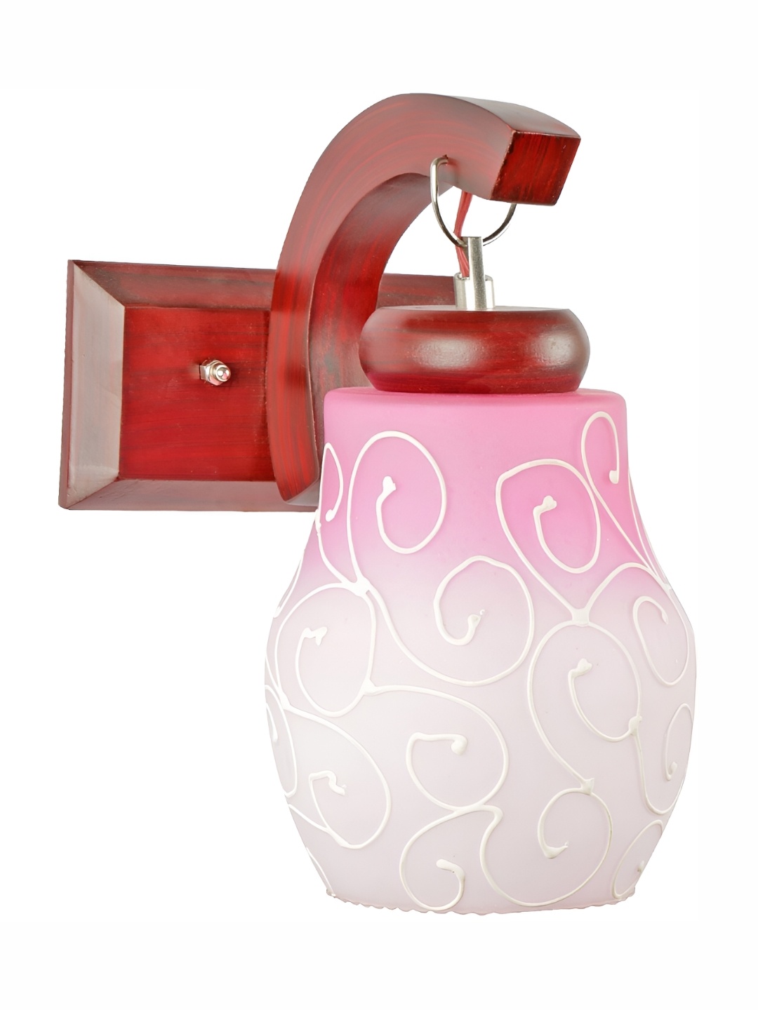 

1ST TIME White Printed Glass Traditional Wall Lamp