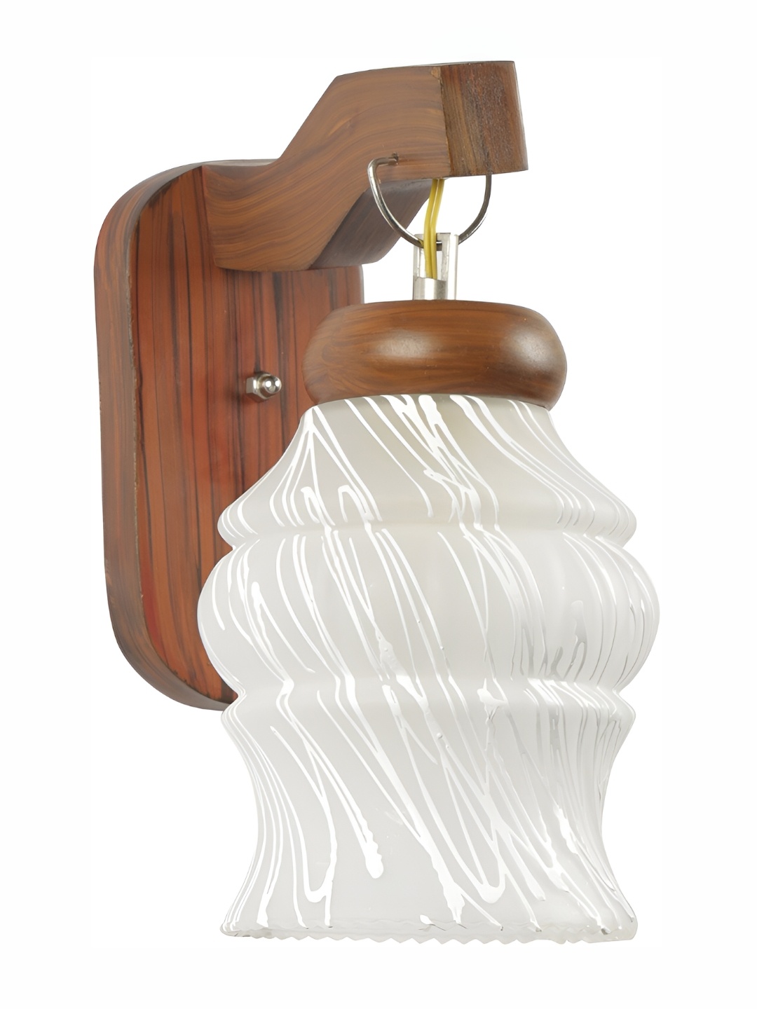 

1ST TIME White Textured Glass Traditional Wall Lamp