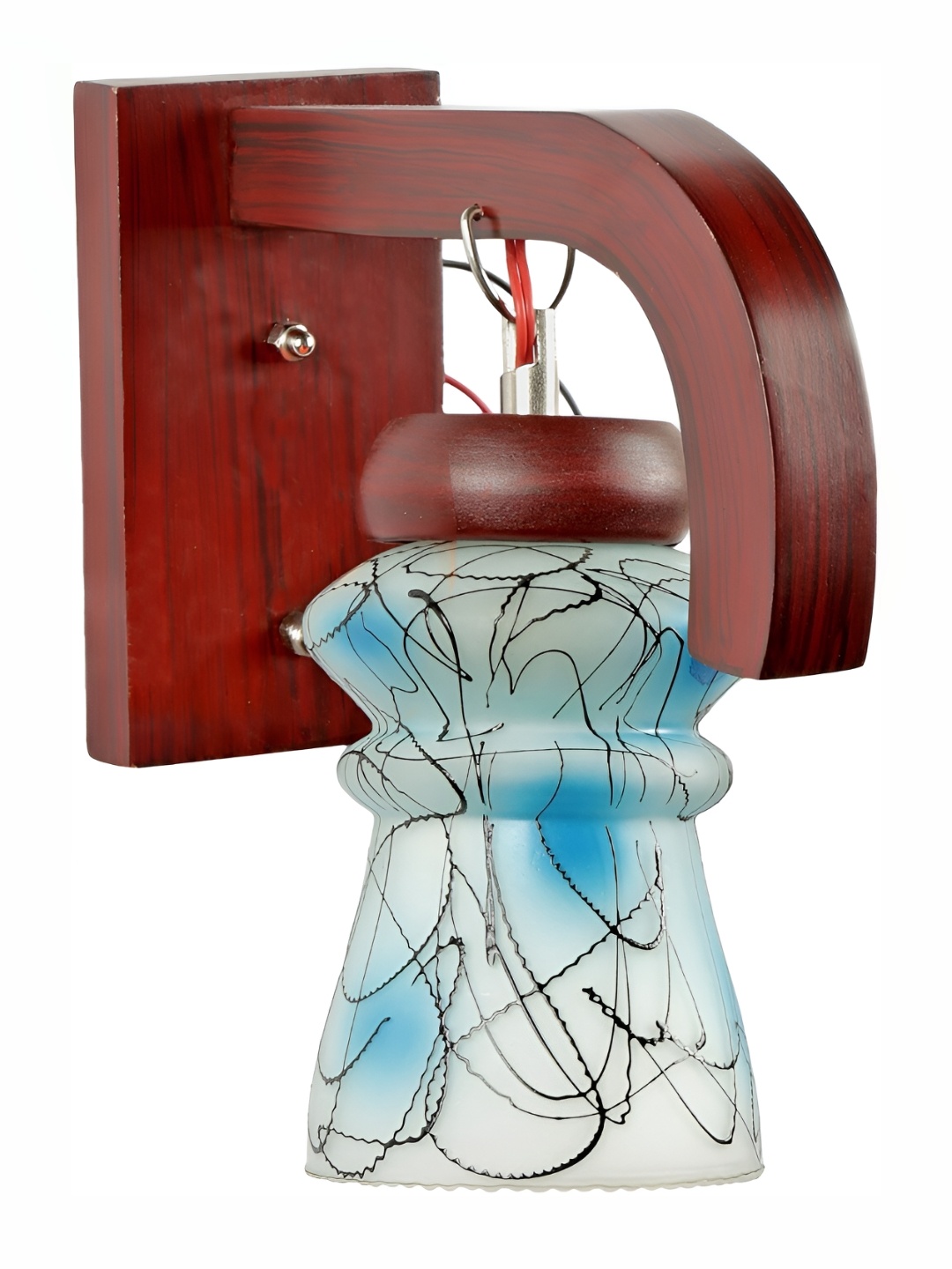 

1ST TIME Blue & Brown Glass Traditional Wall Lamp
