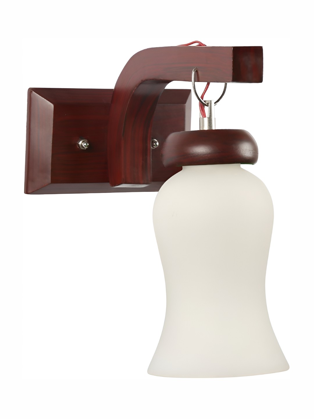 

1ST TIME White & Brown Glass Contemporary Wall Lamp
