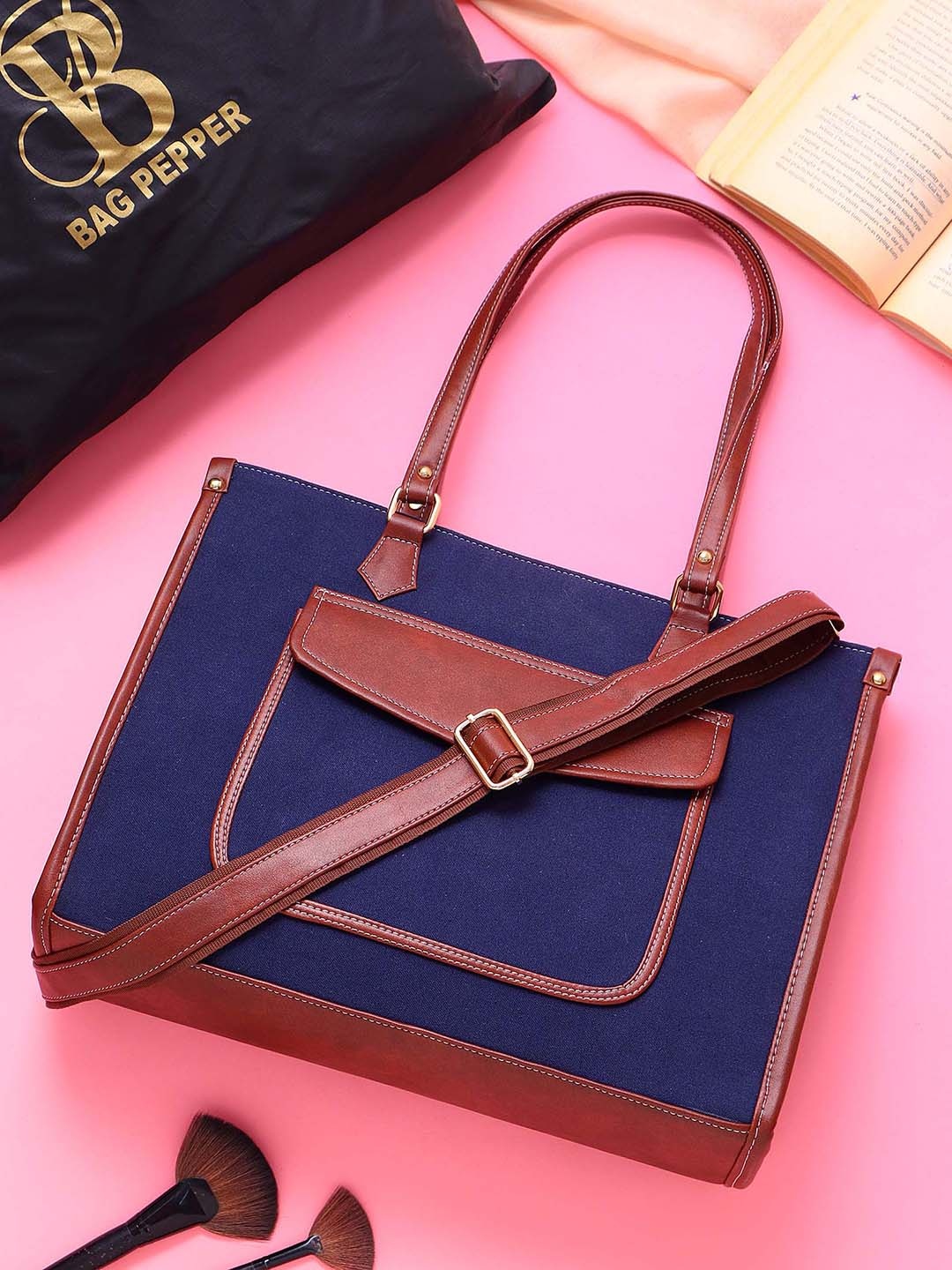 

Bag Pepper Structured Tote Bag, Brown