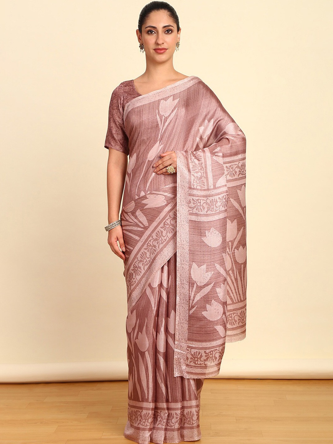 

Soch Floral Printed Saree, Pink