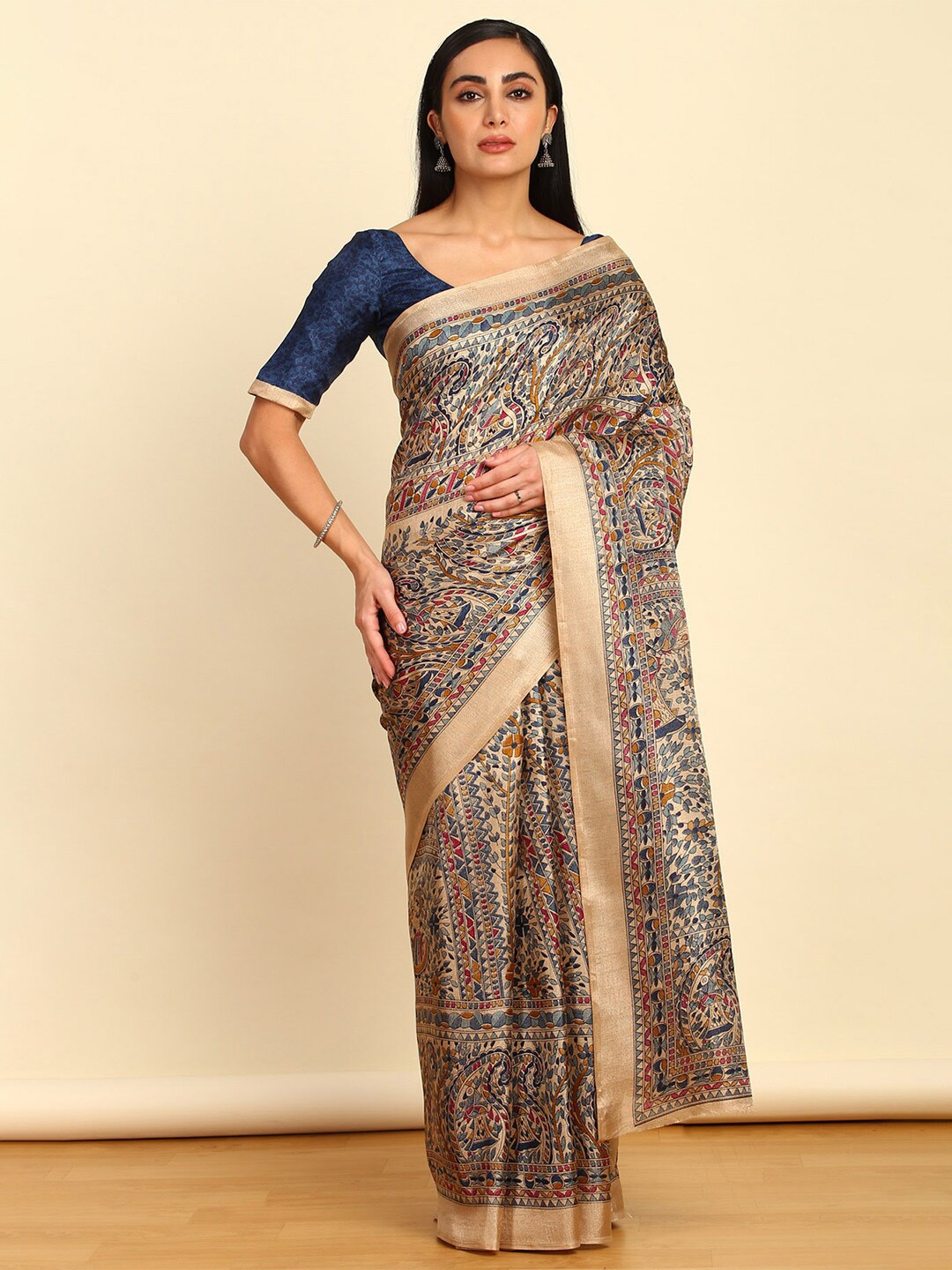 

Soch Paisley Art Silk Saree, Blue