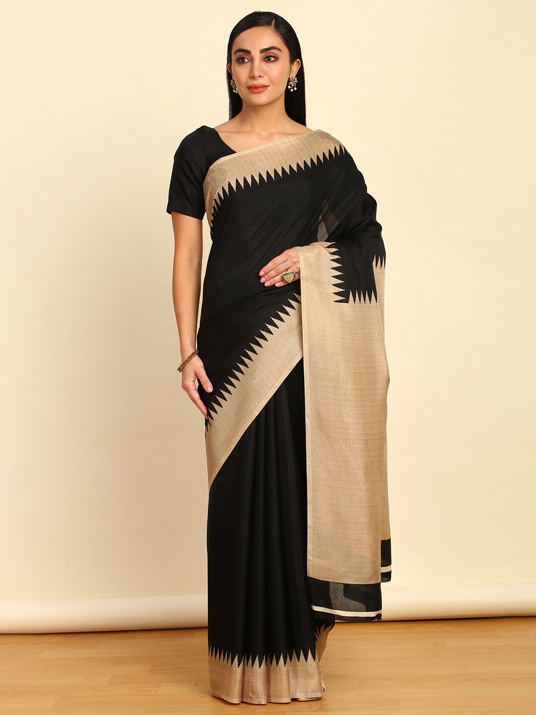

Soch Art Silk Saree, Black
