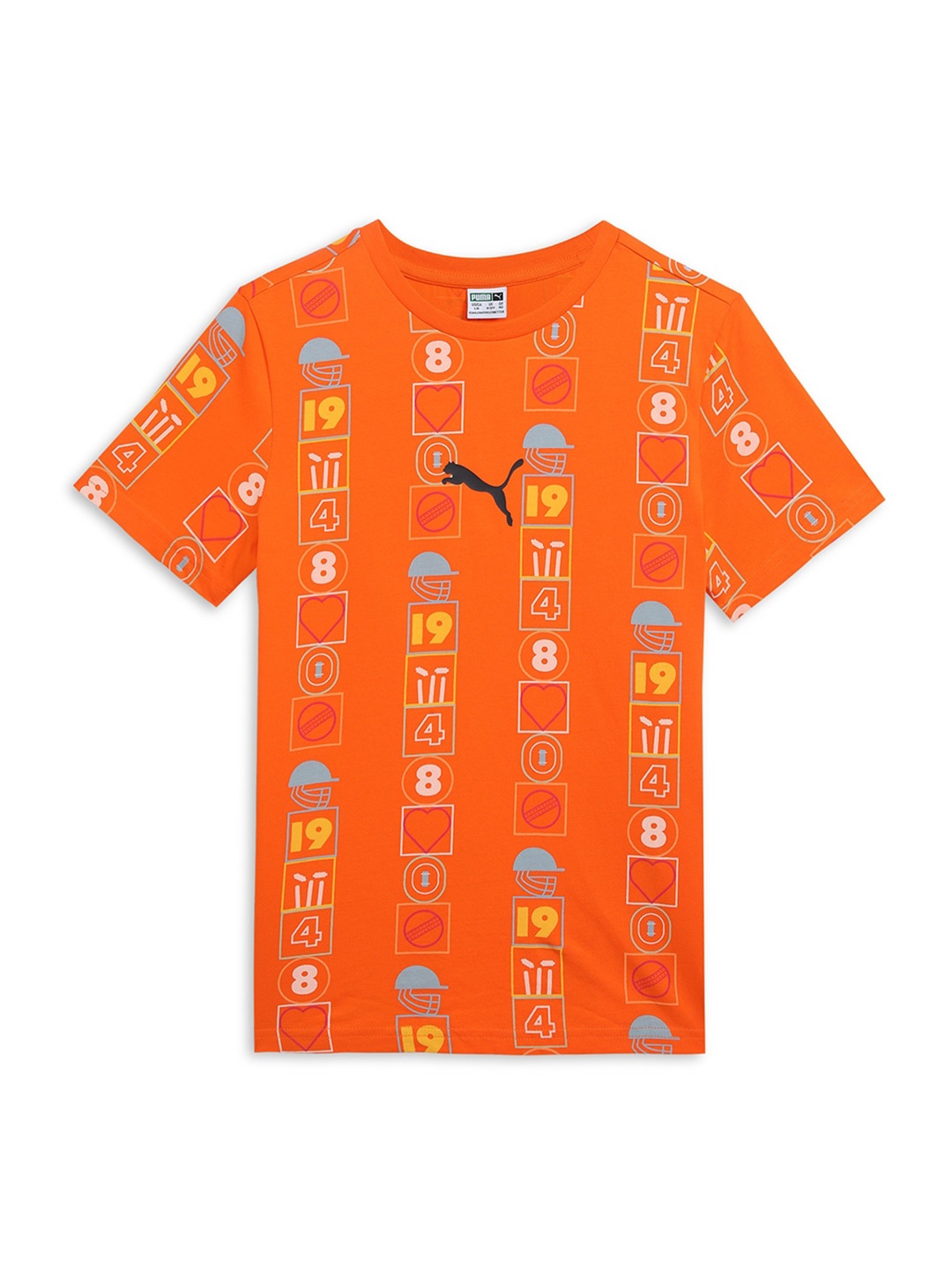 

Puma PSL Boys Printed Cotton T-Shirt, Orange