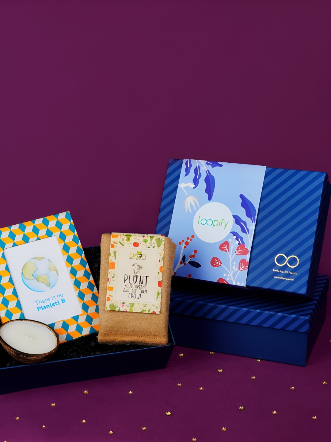 

LOOPIFY WORLD Blue & White 4 Pcs Home Gift Sets