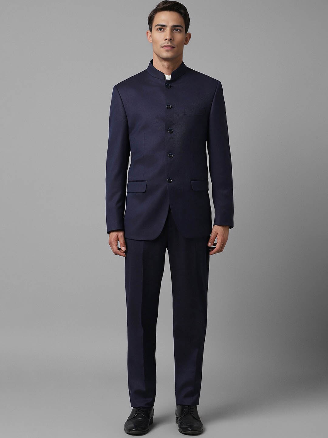 

Louis Philippe Two Piece Formal Bandhgala, Navy blue