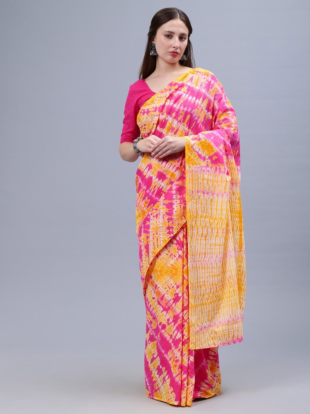 

THE VASILIKI Pure Cotton Saree, Pink