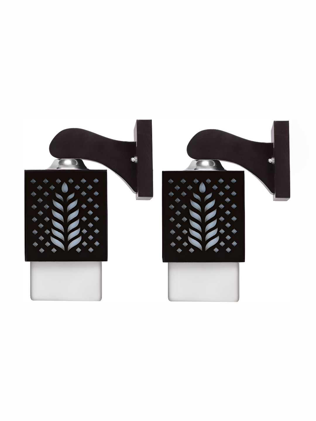 

1ST TIME White & Black Wood Contemporary Square Shaped Wall Lamp