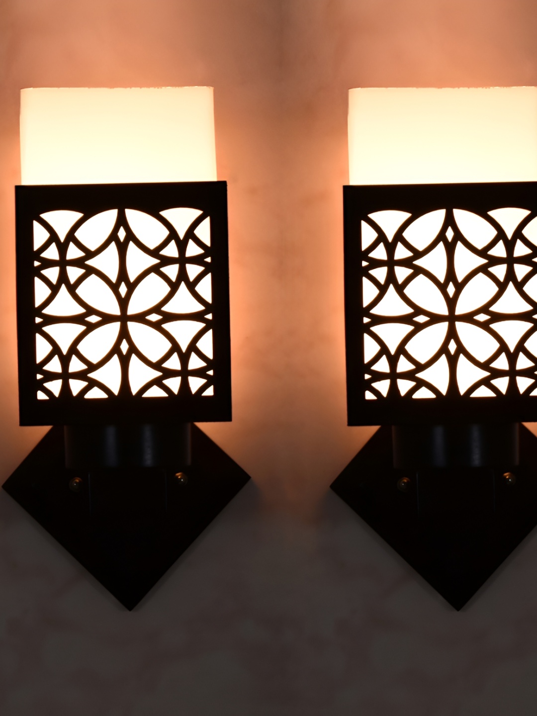 

1ST TIME White Wood Traditional Square Shaped Wall Lamp
