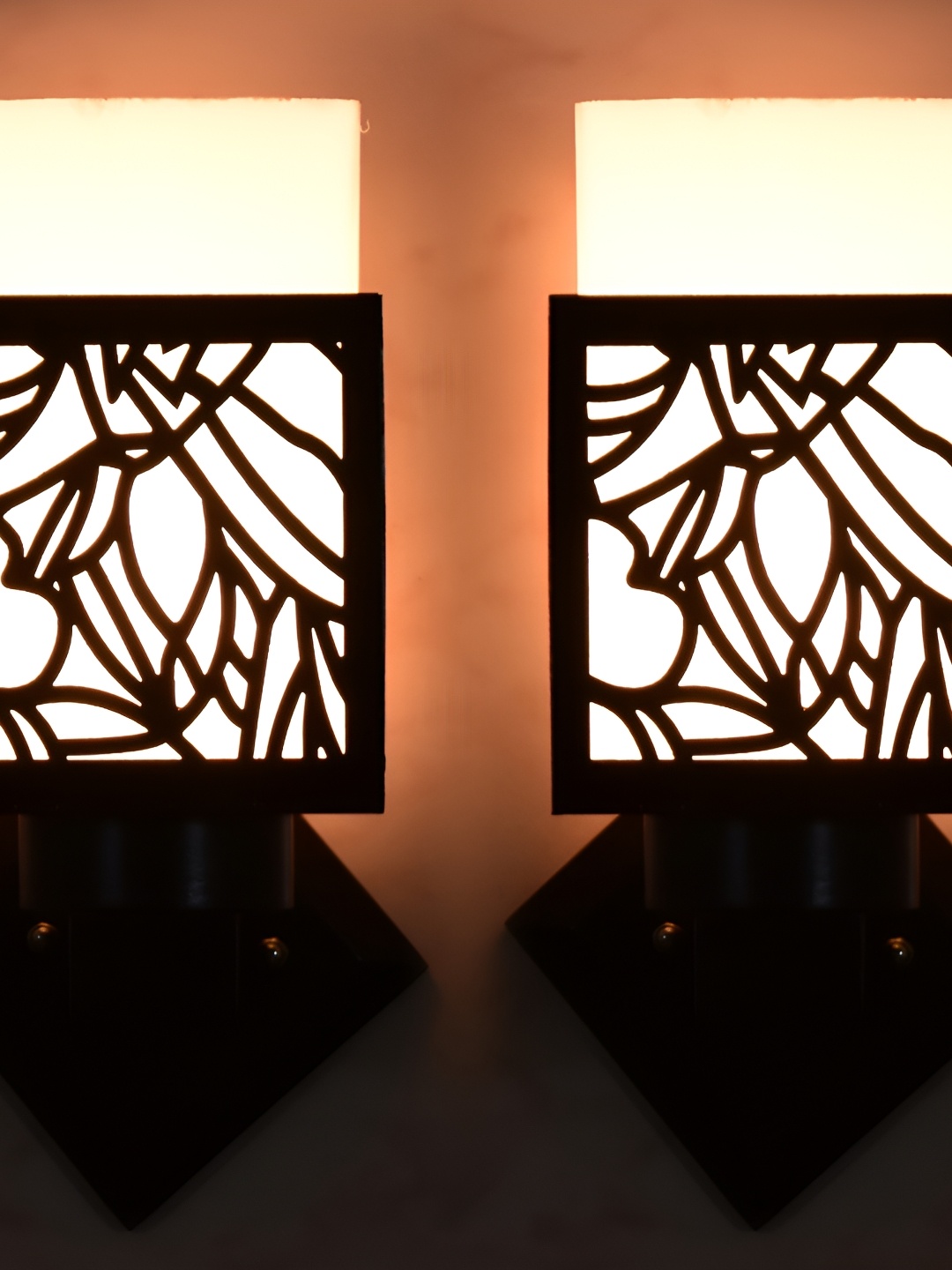 

1ST TIME White Wood Traditional Square Shaped Wall Lamp