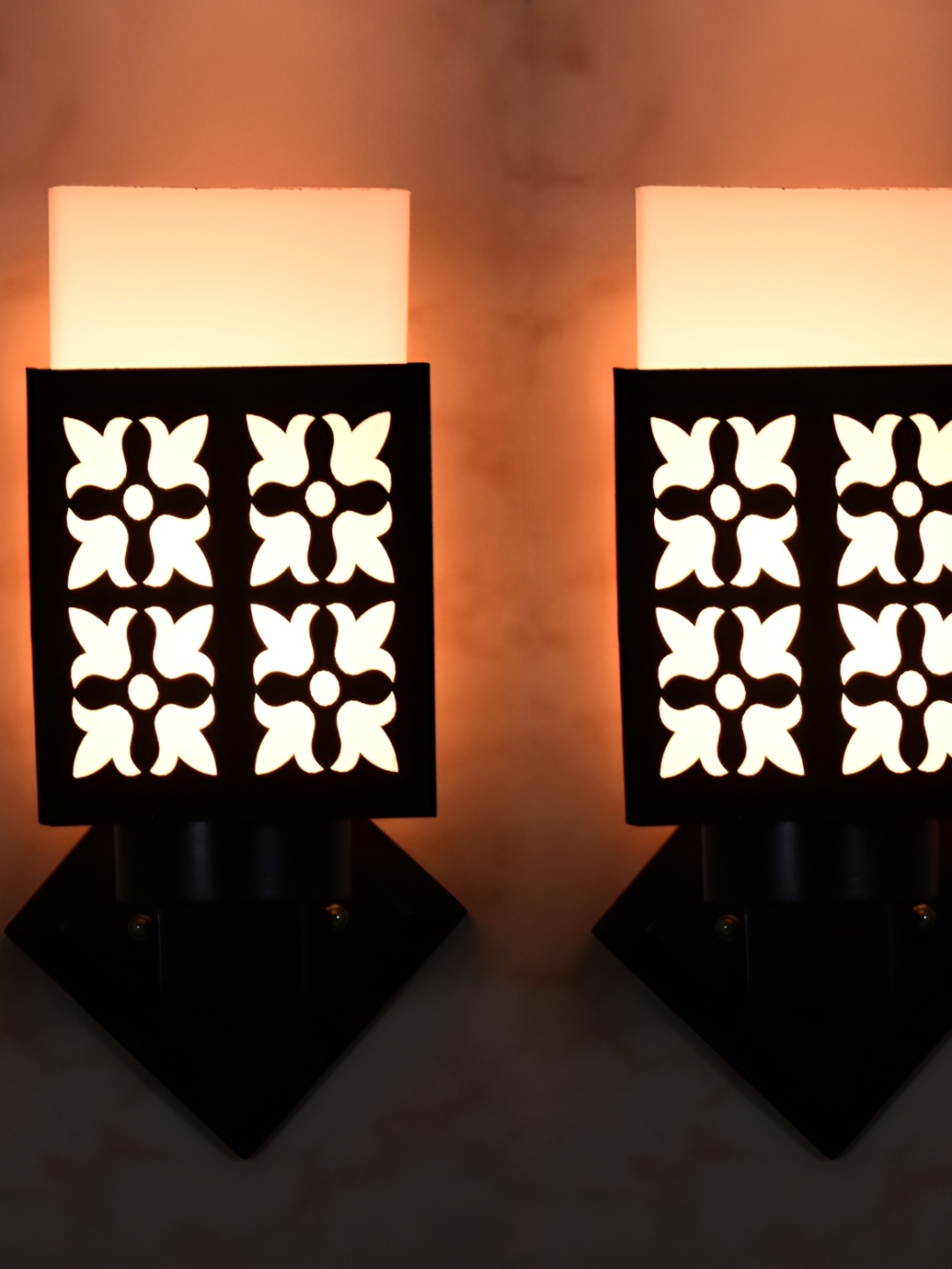 

1ST TIME White Wood Traditional Square Shaped Wall Lamp