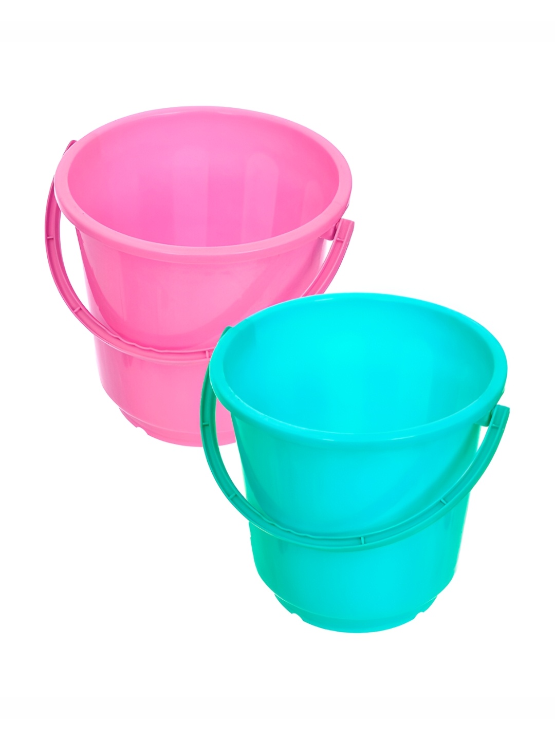 

Kuber Industries Green & Pink 2 Pieces Unbreakable Bucket