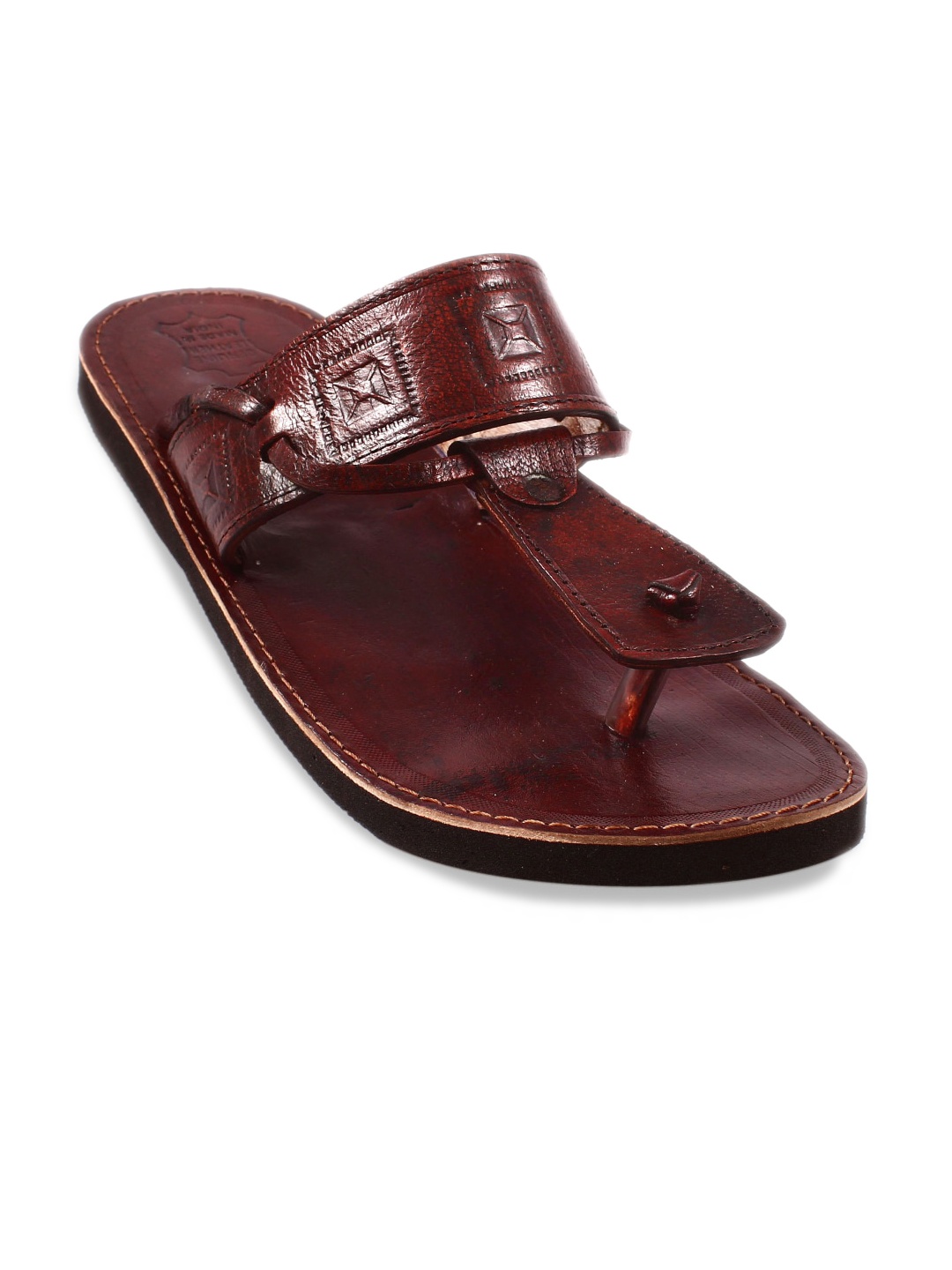 

Apratim Men Leather Comfort Sandals, Brown