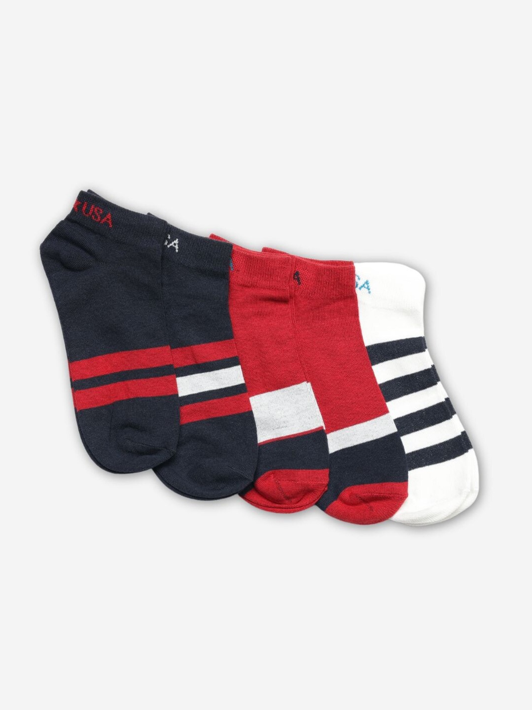 JUMP USA Women Pack Of 5 Assorted Ankle-Length Trendy Socks
