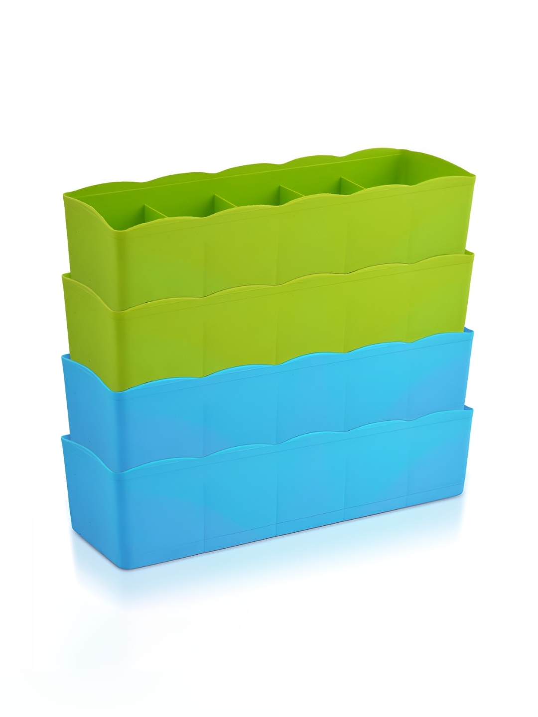 

Kuber Industries Green 4 Pieces Reusable Multi-Utility Organisers, Blue