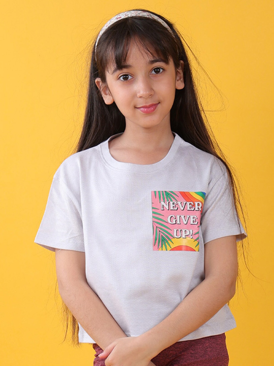 

Anthrilo Girls Typography Printed Pure Cotton shirt, Grey