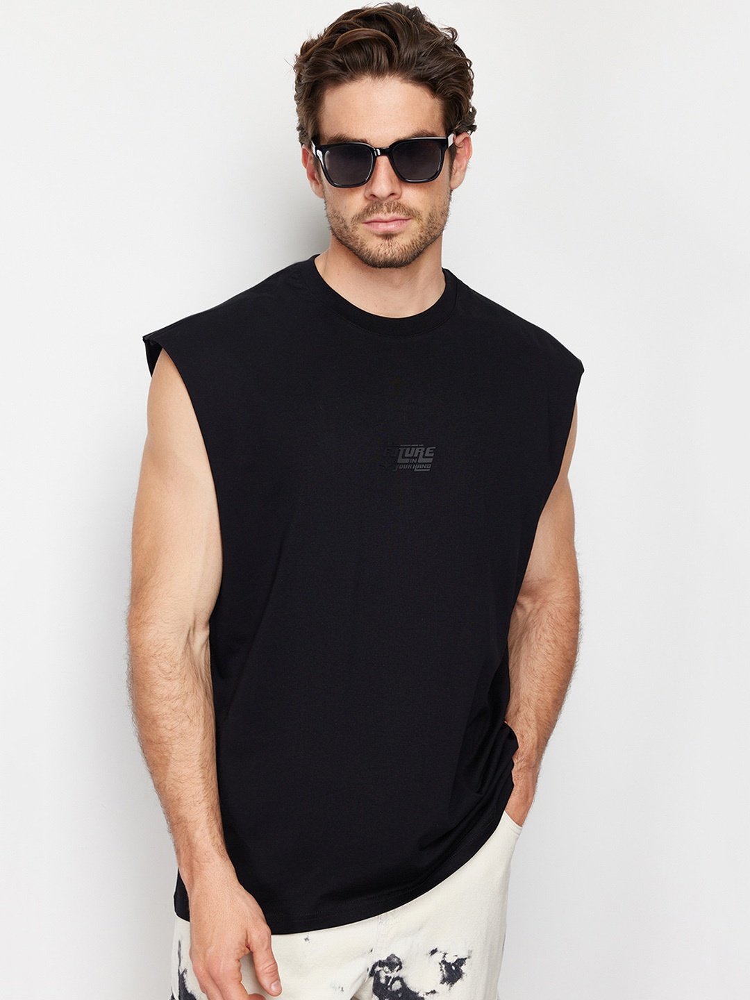 

Trendyol Pure Cotton Innerwear Vests 1049408206, Black