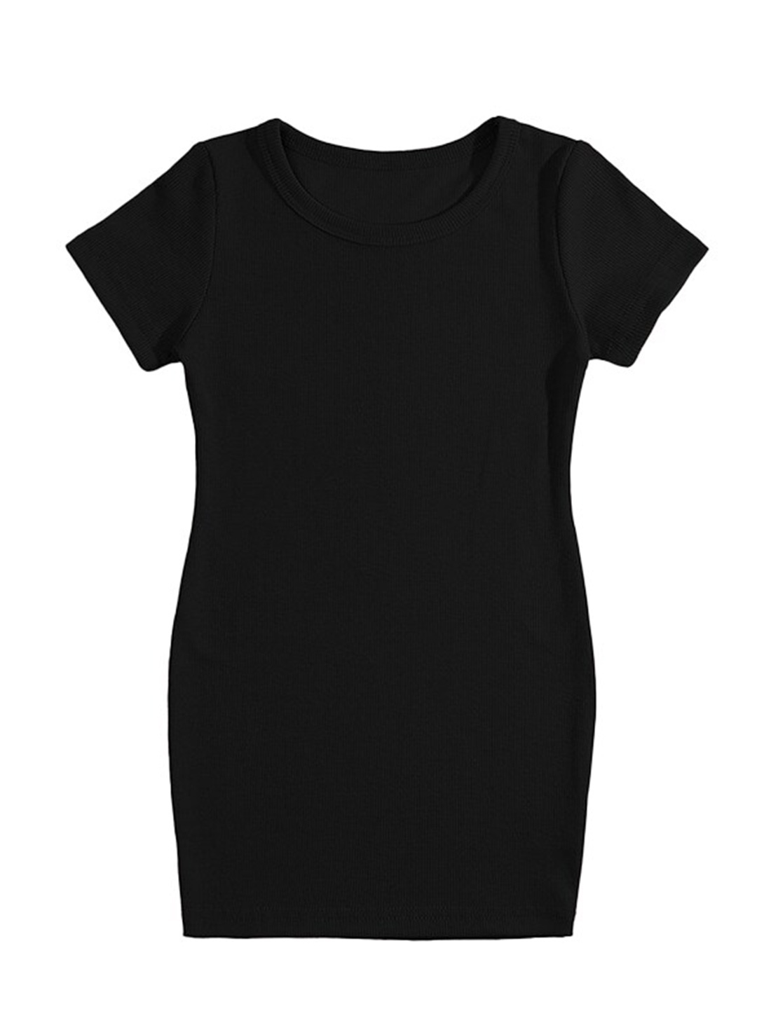 

StyleCast x Revolte Girls Black Round Neck Bodycon Dress